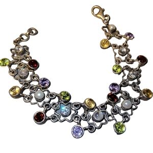 Nicky Butler Multi Gemstone & Sterling Silver Bracelet